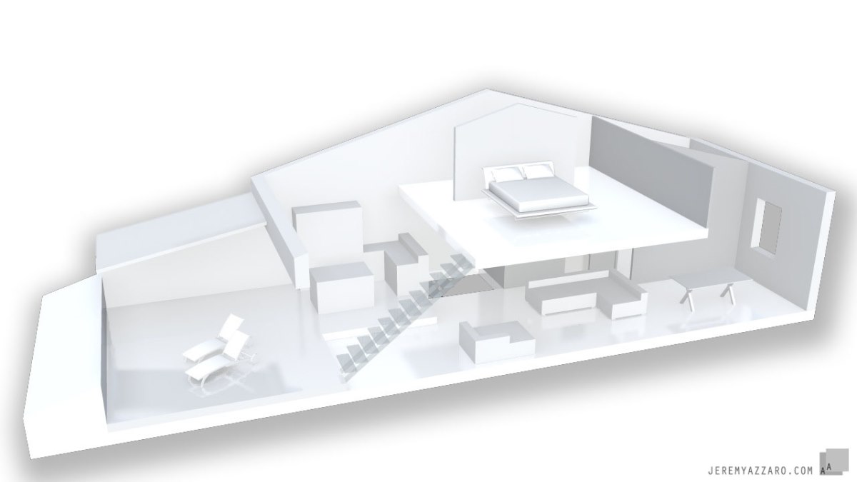maquette-surelevation-maison-combles-loft-terrasse-tropezienne-azzaro-architecte